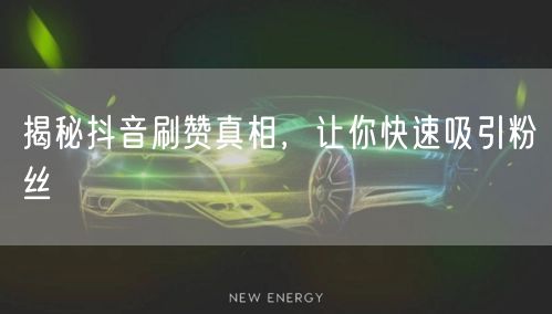 揭秘抖音刷赞真相，让你快速吸引粉丝